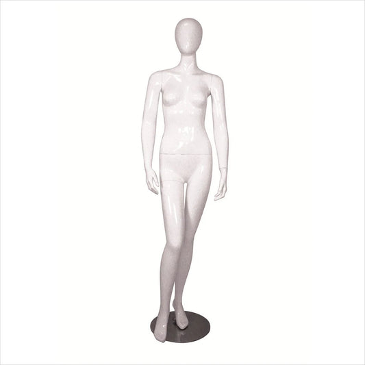 Full Body Female Mannequin - Hands at Side + Knee Bent