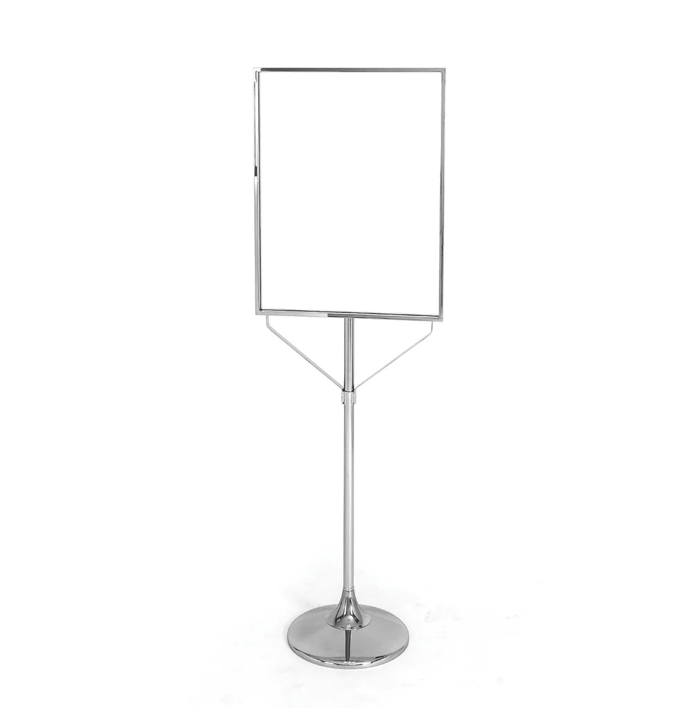 Sign Holder Stand with Trumpet Base
