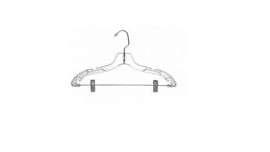 12" Suit Hanger with Metal Clips