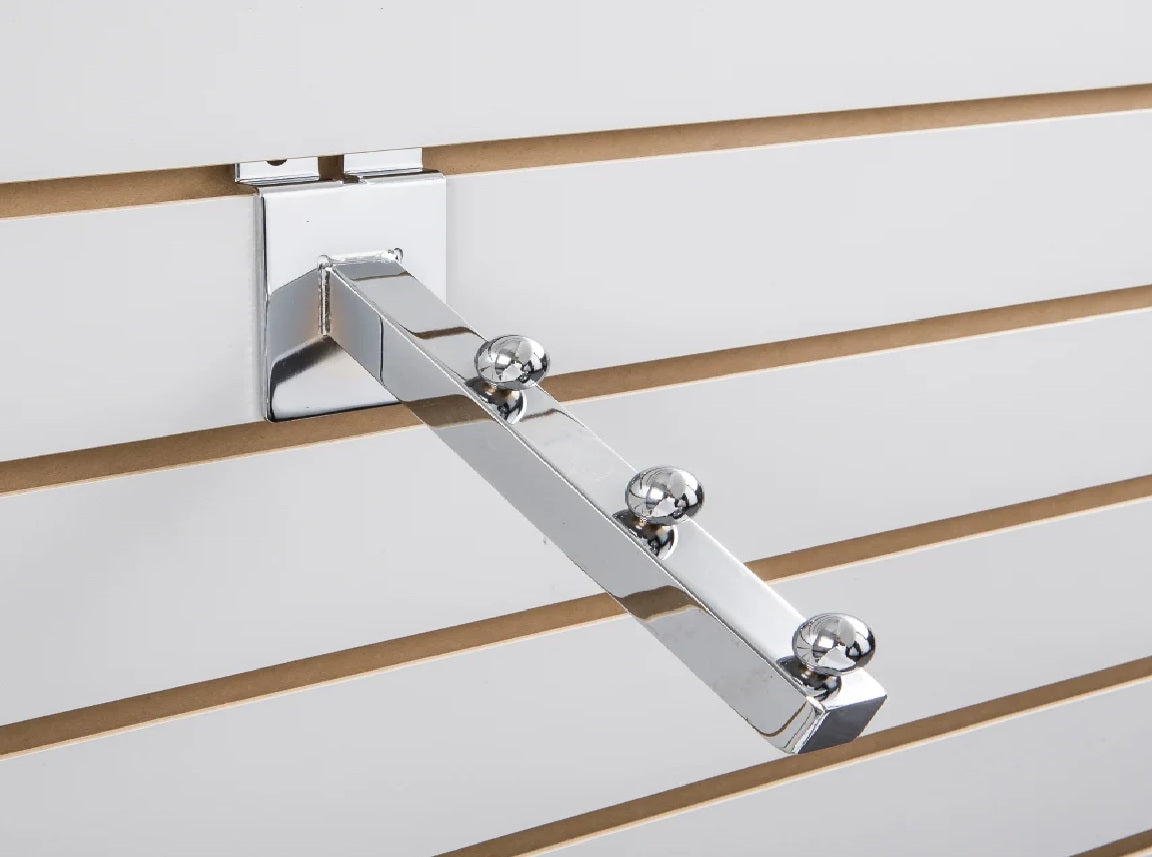 Slatwall 3-Ball Waterfall Hanger Chrome