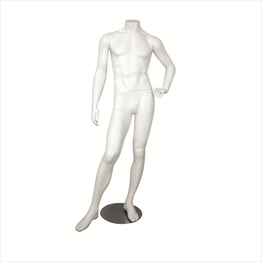 Headless Male Mannequin - Right Knee Bent