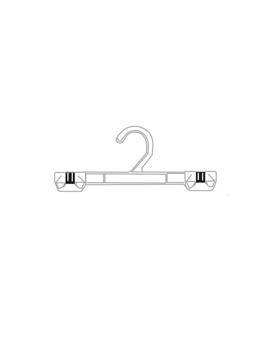 12" Clip Hanger with Stationary Plastic Hook