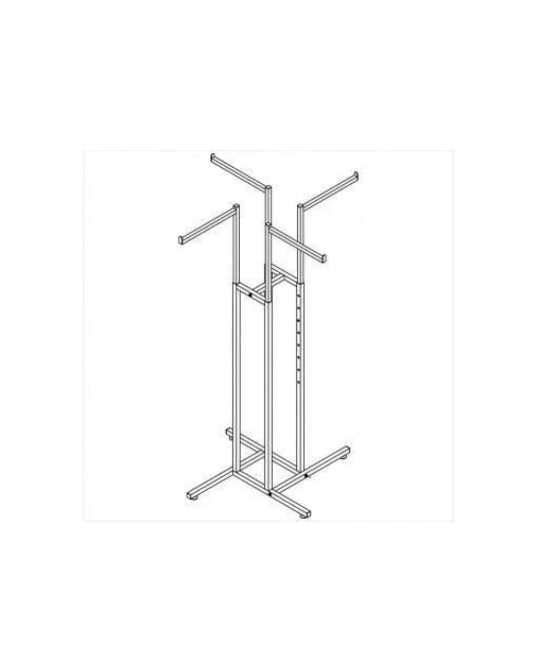 4-Way Rack with Straight Arms