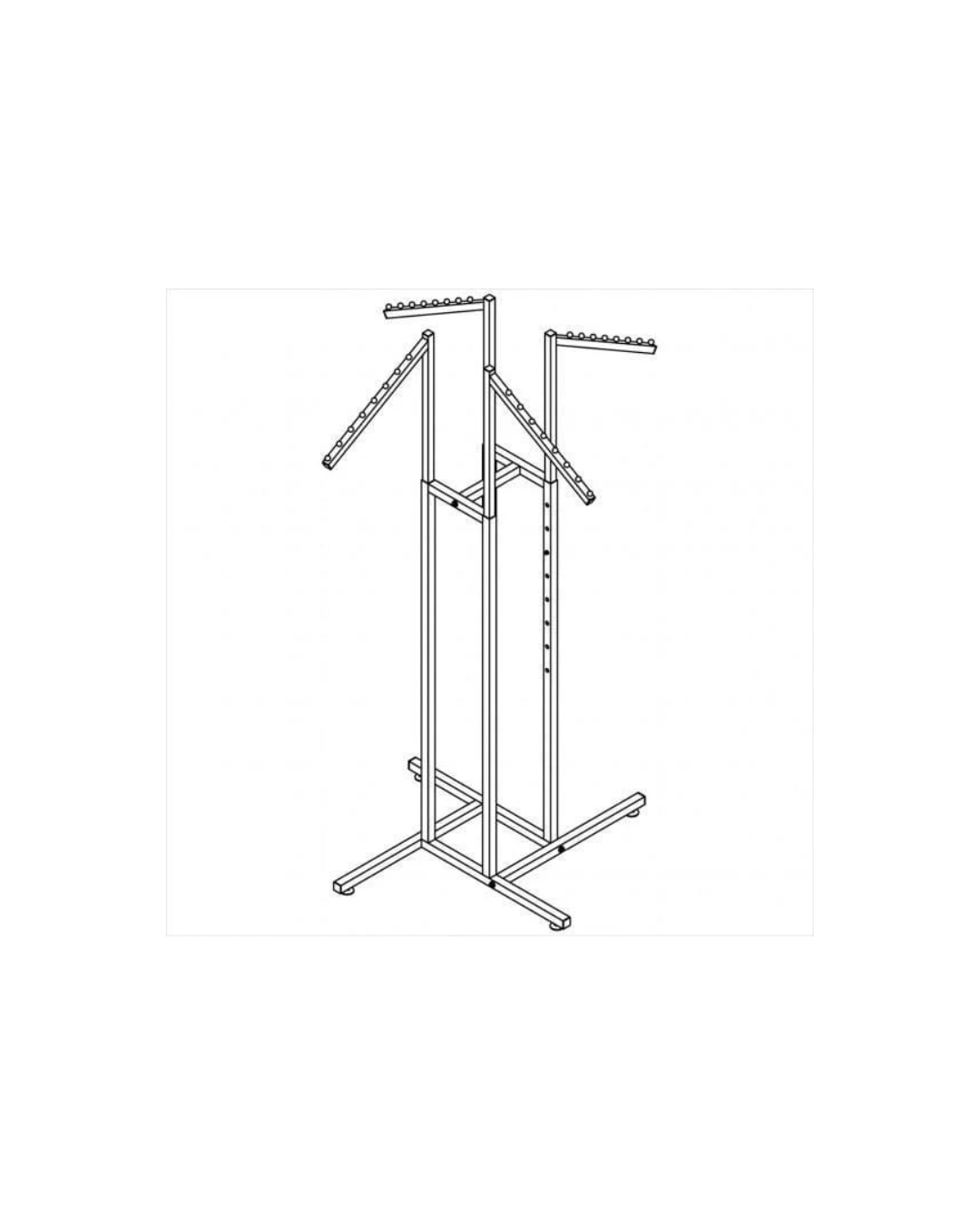 4-Way Rack with 4 Slant Arms with 8 Balls