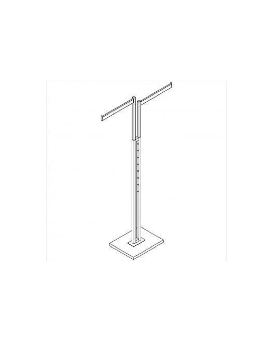 2-Way Rack with 2 Rectangular Straight Arms