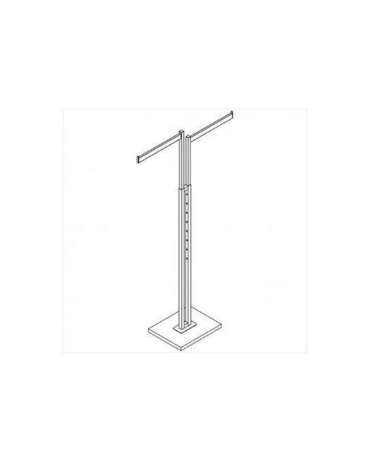 2-Way Rack with 2 Rectangular Straight Arms