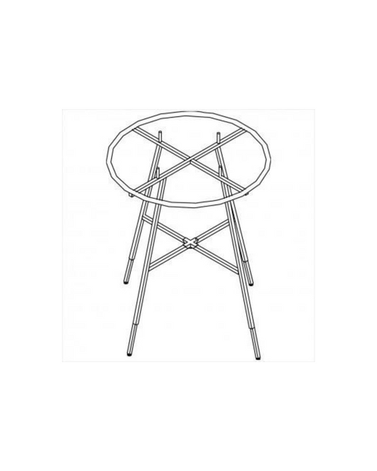 Round Rack with 1 1/4" Round Tubing, Folded Base