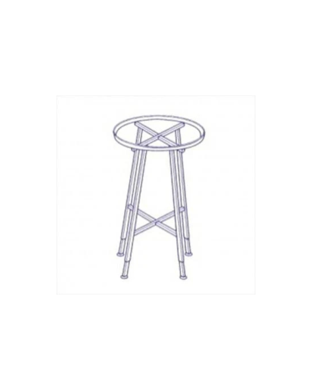 Round Rack with Rectangular Tubing Hangrail