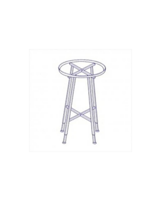 Round Rack with Rectangular Tubing Hangrail