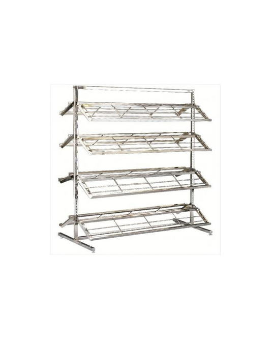 2-Sided Wire Shoe Rack with Adjustable Shelves