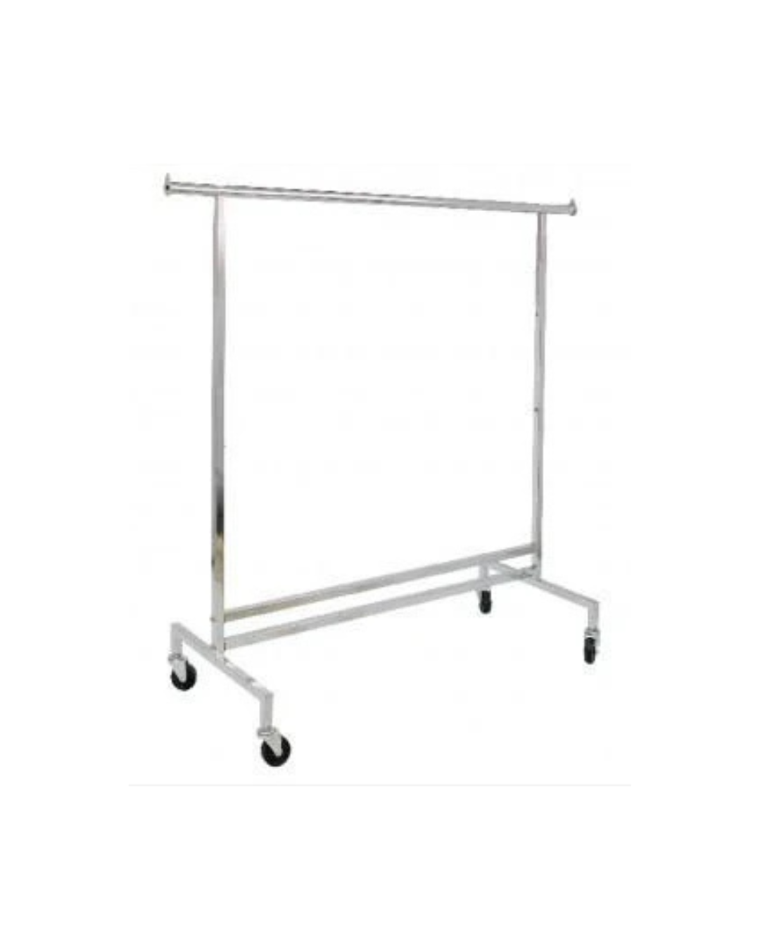Single Retail Rails Adjustable Single Hangrail Rolling Rack – Cube Retail