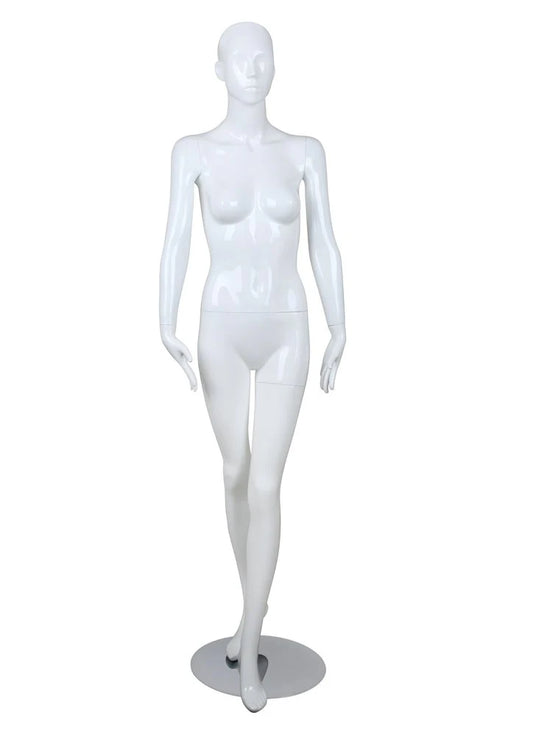 Standing Glossy Female Mannequin - Arms at Back