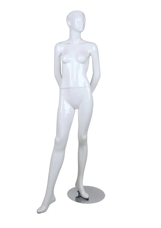 Standing Glossy Female Mannequin - Left Leg in Front