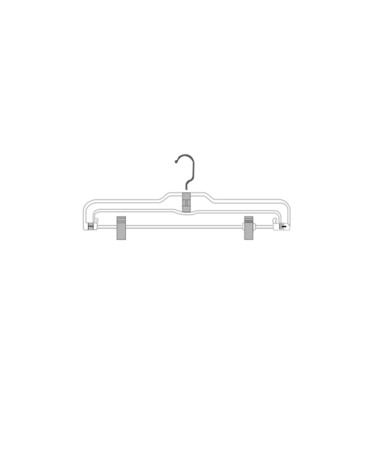 10" Pant Hanger with Metal Clips