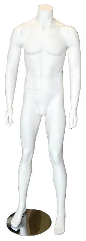 Standing Fibre Glass Headless Male Mannequin