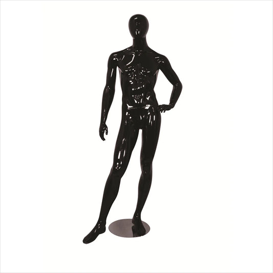 Male Fibre Glass Mannequin - Left Arm Bent + Right Leg Bent