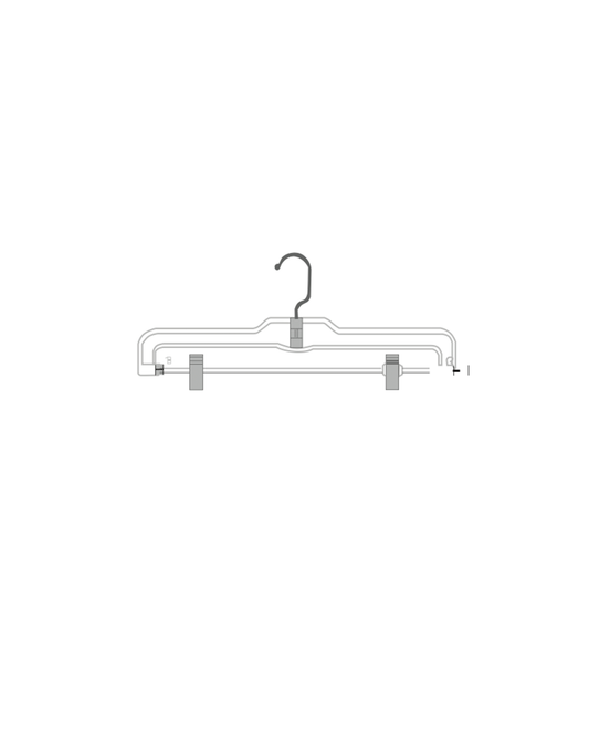 14" Pant Hanger with Metal Clips